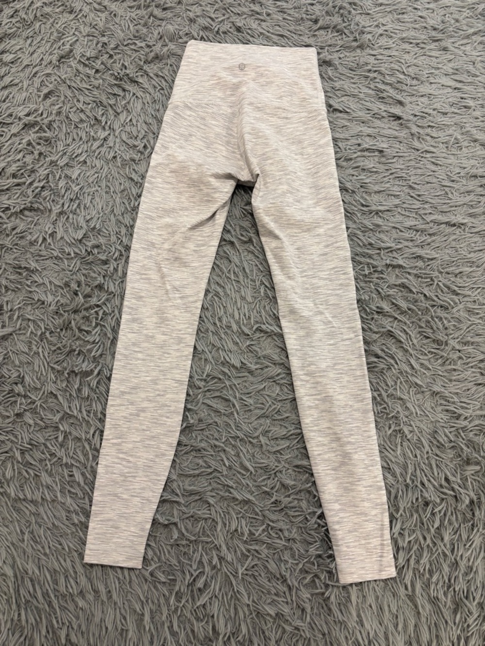 Lululemon Women’s Size 4 Gray Stripe High Rise Ankle Yoga Leggings Athletic Gym